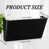 Tenceur 10 Pcs Single Pocket Wall Mount File Holder Black Plastic Wall Pocket with Screws and Tape Hanging File Organize