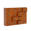 Card Catalog Desk Drawer Organizer Wooden Storage Box with 16 Drawers Home Office Desk Organizer Curio Cabinet Rustic Dr