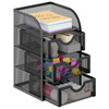 EasyPAG Mesh Desk Organizer with 3 Drawer Office Desktop Organizers and Accessories Stationery Caddy for Office Home Stu