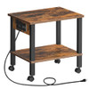 HOOBRO 2Tier Printer Stand with Charging Station Under Desk Printer Table Printer Cart with Storage Shelves Shelf for Sm