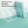 2 Pack Clear File Sorter Clear Purse Divider Organizer Acrylic File Holder Desk Organizer 4 Sections Divider Mesh Folder