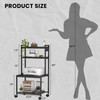 Printer Stand with Charging Station 4Tier Printer Stand with Storage Large Tall Printer Table with Wheels for Home Offic