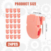 BOXOB 24pcs Cubicle Clips for Fabric Walls Plastic Stainless Steel Push Pin Clips Fabric Panel Pins Cubicle Hooks Access