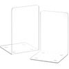 Acrylic Bookends 2 Pieces VFINE Book Ends for Shelves Clear Bookends for Shelves Decor Book Ends for Desktop Organizer B