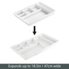 mDesign Expandable Plastic Drawer Organizer and Storage Container for Office Supplies Gel Pen Pencil Marker Stationary D