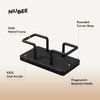 NIUBEE Acrylic Business Card Holder Metal Business Card Display Stand for Desk Frosted Gift Card Organizer for Office Re