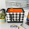Trenton Gifts File Organizer Tote Stylish Way To Keep Organized BlackWhite Plaid