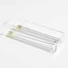 russellhazel Fine Line Acrylic 9x3 Long Bloc Clear Drawer Organizer for Office Supplies Makeup Brushes Pens Markers Kitc