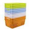 Jucoan 12 Pack Classroom Storage Baskets Colorful Small Plastic Organizer Basket Bin Pen Pencil Crayon Storage Tray for