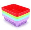 Jucoan 20 Pack Classroom Storage Baskets10 x 7 x 25 Inch Colorful Stackable Desktop Plastic Storage Organizer Tray Pen P