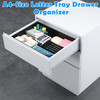 EsOfficce LetterSize Tray 2PCS Plastic Stackable A4 Paper Tray Desk Drawer Organizer Multiuse Large Storage Basket for O