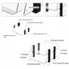 RHONZHAO Clear 4Tier Stackable Paper Tray Organizer for LetterA4 Files Desktop Document Sorter Transparent Office Desk S