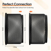 MaxGear Paper Clip Holder Stackable PaperClip Organizer for Desk 4 Pack Metal Mesh Paper Clip Holders with NonSlip EVA P