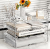 Large Capacity Desk Organizer 4 Tier Paper Organizer File Organizer for Desk Stackable Paper Tray for Office Home and Sc