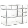 Acrylic Makeup Organizer 10 Drawers Clear Storage Organizer Desktop Stackable Storage Drawers Plastic Organizer Bins for