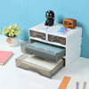 OSteed White Desktop Drawers for Paper Stackable Office Storage Drawers for Desk Craft Organizer and Storage Bins 4 Mixe