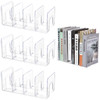 4 Pcs Acrylic Book Organizer Clear Desktop Book Organizer File Sorter Purse Handbag Binder Holder Book Stands for Office