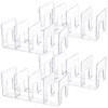 4 Pcs Acrylic Book Organizer Clear Desktop Book Organizer File Sorter Purse Handbag Binder Holder Book Stands for Office