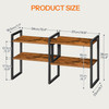HOOBRO Desk Shelf Organizer Adjustable Desktop Bookshelf 2Tier Shelf for Top of Desk Wooden Office Storage Rack for Offi