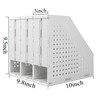 SAYEEC 2Pcs Collapsible Plastic Magazine File Holder Vertical Binder Storage Organizer for Desk Sturdy Upright Desktop M
