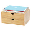 Bamboo Desk Drawer Organizer Large Desktop Organizer with Drawers Tabletop Storage Organization Box for Office Home Toil