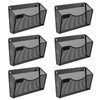 Solinxe 6 Pockets Wall File Organizer Mesh Wall Mounted Mail Paper Document Organizer Vertical Hanging Magazine File Hol