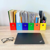 Evelots Magazine File Holder Set of 6 Multi Color Office Desk Organizer Sturdy Cardboard New Upgraded Double Front Panel