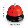 Tudomro 6 Pcs Call Service Dinner Bell for Desk Classroom Metal Smile Face Bell 3 Inch Diameter Anti Rust for Hotel Rest