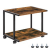 HOOBRO Under Desk Printer Stand 2Tier Industrial Printer Cart with Storage Shelf Mobile Machine Holder Table Stand for H