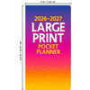 Large Print 20262027 Pocket Calendar Deluxe 2026 Easy to See Large Grid 2Year Pocket Planner Bundle with Over 100 Remind