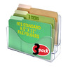 Azar Displays 2500993PK Three Tier File and Brochure Desktop Wall Organizer Holder with Dividers brochure display stand