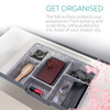 Navaris Felt Drawer Organizer Tray Tidy Desk Drawers Office Supplies Jewelry Cosmetics Small Personal Items and Accessor