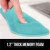 GORILLA GRIP Silky Gel Memory Foam Wrist Rest for Computer Keyboard Mouse Ergonomic Design for Typing Pain Relief Desk P