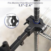VIVO Universal 26 Inch Keyboard and Mouse Tray Pole Mount 360 Degree Rotation Neutral Writing Position Black MountPOLEKB