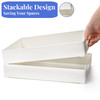 Eorbow 3 Pack Letter Tray Plastic Stackable A4 Paper Trays Rectangular Desk Drawer Organizer File Holder for Desktop Off
