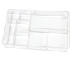 ZEXALOR 8Section Clear Drawer Organizer Large Acrylic Drawer Divider Tray for DeskBathroomOffice MakeupJunk Plastic Draw