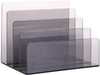 Sooyee 4 Compartment Acrylic File Organizer Holder Folder Organizer for DeskOffice Decorations for WorkClear Black