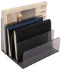 Sooyee 4 Compartment Acrylic File Organizer Holder Folder Organizer for DeskOffice Decorations for WorkClear Black