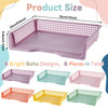 gisgfim 6 Pack Plastic Turn in Paper Trays for Classroom Pastel Storage Bin Basket Organizers for School Teacher Supplie