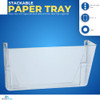 1InTheOffice Clear Wall File Holder Mounted Single Pocket Letter Size Expandable Plastic