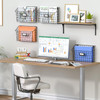 Xcosrack 4Tier Hanging Wall File Holder Vertical Wall Mount Metal Wall File Organizer with Tag Slot Document Magazine Ra