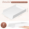 4 Pcs Stackable Desk Organizer Trays Rectangular Plastic Desk Holder Desktop Letter Tray File Organizer Paper File Magaz