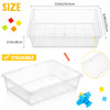 Hoteam 10 Pcs Flat Storage Organizer Tray Bin Letter Size Paper Tray for Classroom Plastic Stackable File Organizer for