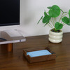 MultiBey Walnut Wood Sticky Notes Holder for Desk 4x6 Inch Self Sticky Note Memo Holder Wooden Sticky Note Dispenser Off