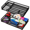 Noamus 2 Pack Desk Drawer Organizer Metal Mesh Drawer Office Tray 6 Compartments Pen Organizer Storage Box Desktop Baske
