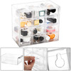 YOUEON 2 Pack Mini Desk Organizer with 12 Removable Drawers Clear Plastic Desktop Drawer Organizer Desk Craft Storage Bo