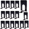 8 Pairs 16 Pieces 83 x 51 x 65 Inch Metal Bookends KINJOEK Heavy Duty Book Support with Anti Slip Pads for Books Magazin