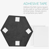 Navaris Hexagon Felt Board Tiles Set of 12 Notice Memo Bulletin Boards with Push Pins and DoubleSided Tape 59 x 67 Dark