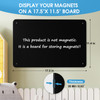 MaxGear Magnetic Board 175 x 114 Black Metal Magnet Bulletin Board for Wall Refrigerator Magnetic Board Display Notes Ph