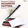 Guillotine Paper Cutter Heavy Duty 18 Cut Length Wooden Paper Trimmer Cuts 12 Sheets Accurate Safe Paper Slicer Cutter f
